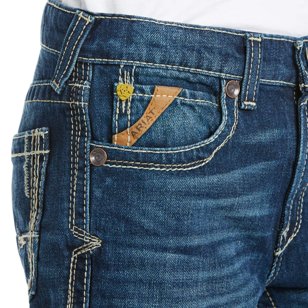 Ariat Boys B5 Slim Boundary Straight Leg Jeans (10018338) Cyclone - Image 3