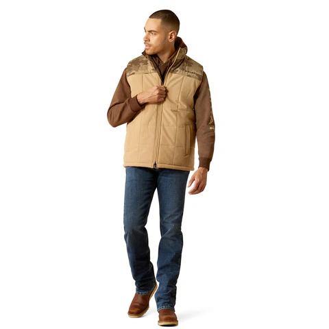 Ariat Mens Crius Insulated Vest (10052815) Cornstalk Heather - Image 5