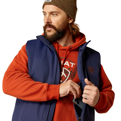 Ariat Mens Team Logo Insulated Vest (10052819) Medieval Blue - Image 3