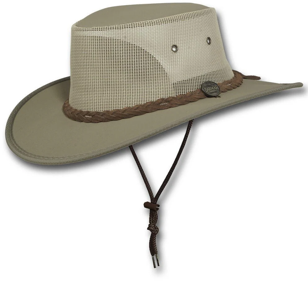 Barmah Canvas Drover Hat (1057KH) Khaki - Image 7