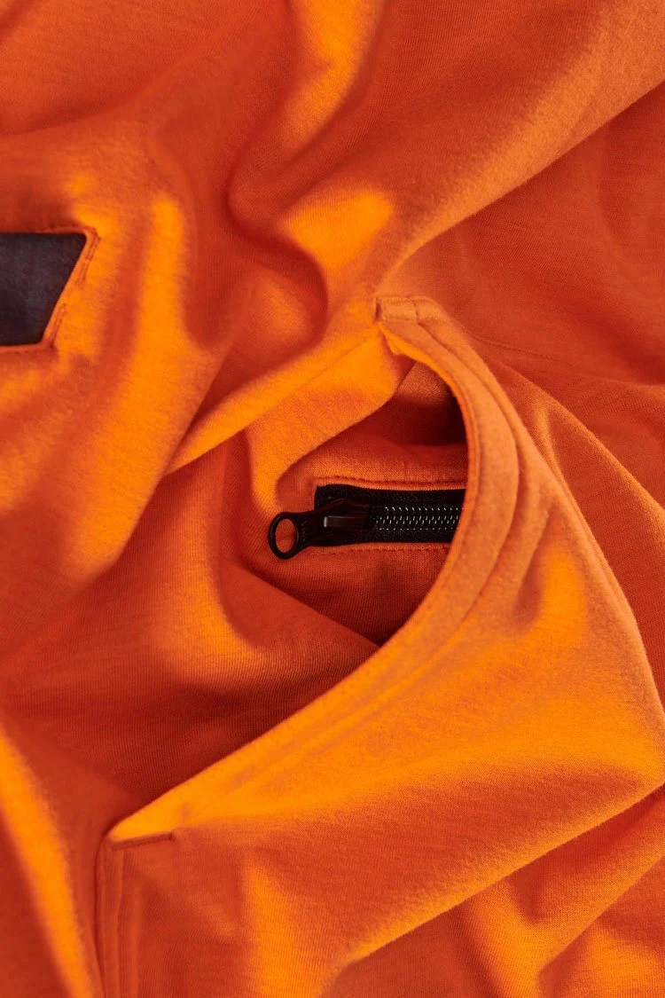 FXD Mens WF-1 Bonded Membrane Fleece Hi Vis Hoodie (FX01903500) Orange - Image 5