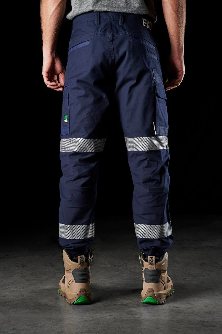 FXD Mens WP-4T Reflective Cuffed Work Pants (FX02106017) Navy - Image 4