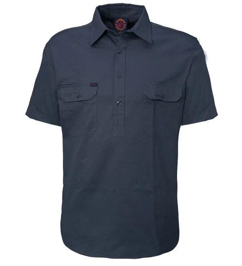 Ritemate Mens Closed Front Heavy Weight S/S Work Shirt (RM100CFS) Bottle - Image 4