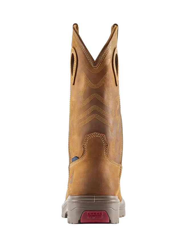 Steel Blue Mens Blue Heeler Soft Square Toe Western Boots (810945) Distressed Brown - Image 6